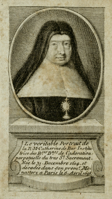 Antique Master Print-Portrait of the abbess Catherine de Bar-Anonymous-1700 - Main Image Antique Master Print-Portrait of the abbess Catherine de Bar-Anonymous-1700 - Main Image