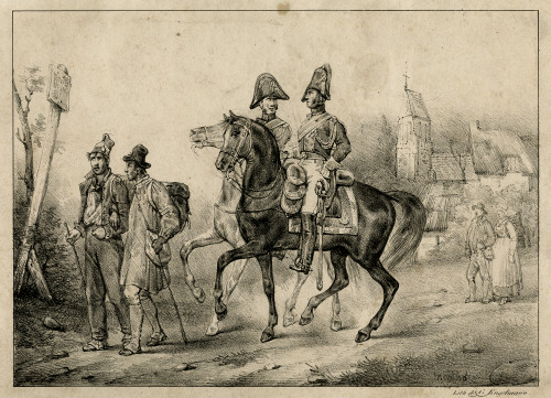 Antique Master Print-2 deserters brought up by military police-Montfort-1825 - Main Image Antique Master Print-2 deserters brought up by military police-Montfort-1825 - Main Image