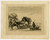 Antique Master Print-GENRE-HORSE-INN-DEPARTURE-Van Gingelen-ca. 1830 - Main Image