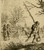 Rare Antique Master Print-LANDSCAPE-ICE SKATING-FISHING-WINTER-Janson-ca. 1780 - Main Image
