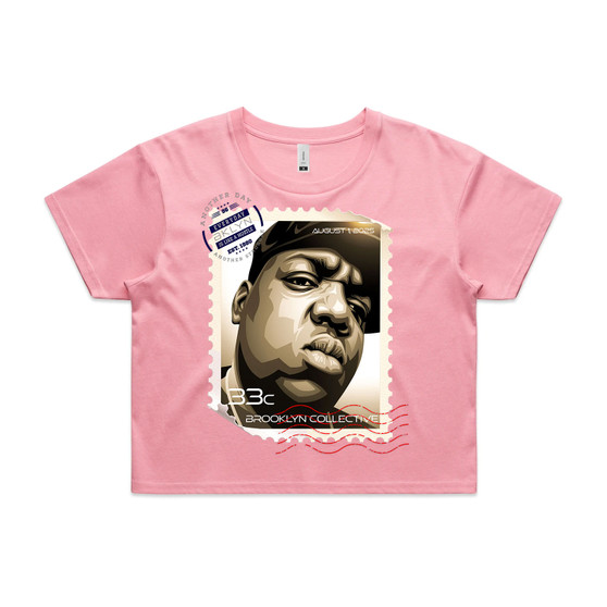 Notorious Big Stamp Shirt Women's Crop Top Tee