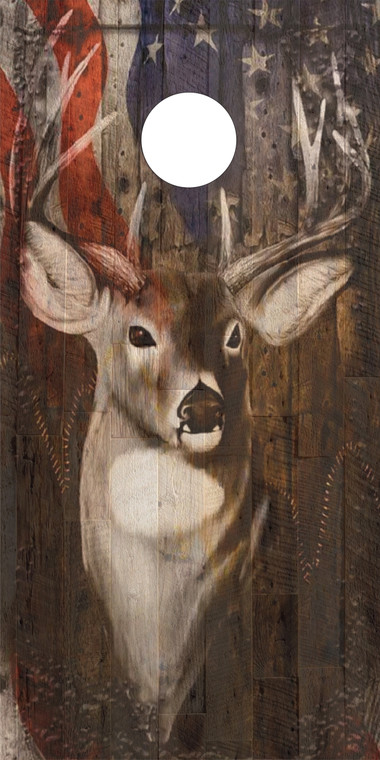 Hunting #3 Flag Deer - Pro Regulation Size Cornhole boards - Marine Grade -