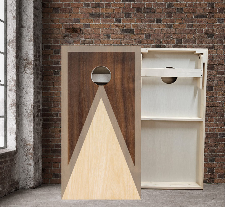 Woodgrain #4 - CUSTOM- Regulation Size Cornhole boards