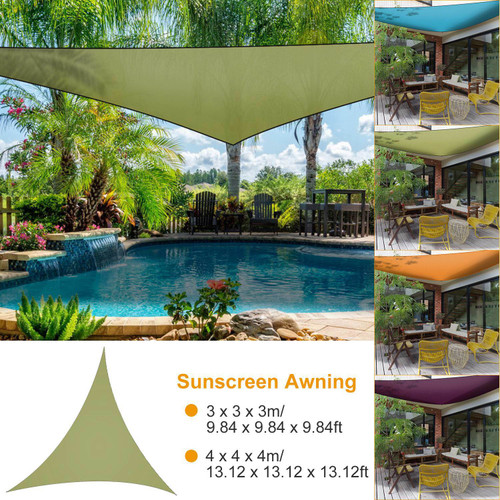 13.12ft Shade Sail Patio Cover Shade Canopy Camping Sail Awning Sail Sunscreen Shelter Triangle Cover