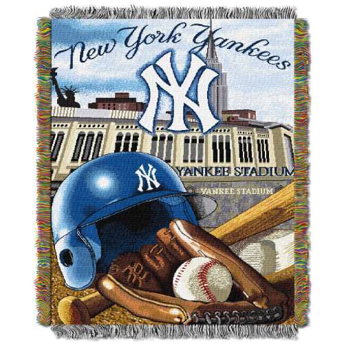 Yankees OFFICIAL Major League Baseball, "Home Field Advantage" 48"x 60" Woven Tapestry Throw