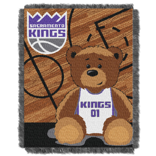 Kings OFFICIAL National Basketball Association, "Half-Court" Baby 36"x 46" Triple Woven Jacquard Throw