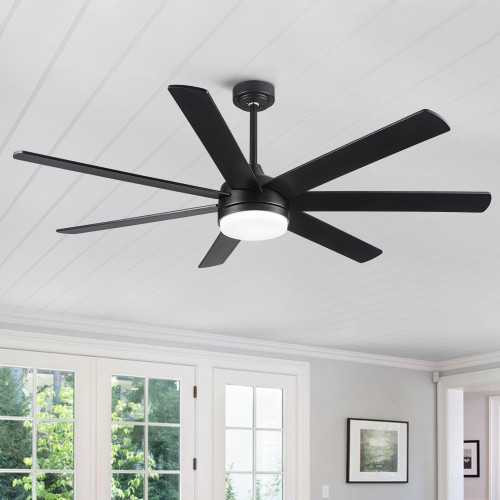 72 In. Farmhouse Wooden Ceiling Fan With Reversible Blades and Remote Control