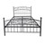 Bed Frame with Headboard and Footboard Metal Platform Bed Frame Queen Size No Box Spring Needed;  Twin Black