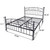 Bed Frame with Headboard and Footboard Metal Platform Bed Frame Queen Size No Box Spring Needed;  Twin Black