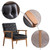 (75 x 69 x 84)cm Retro Modern Wooden Single Chair RT