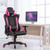 Massage Gaming Chair with Lumbar Support and Headrest