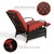 Outdoor Reclining Lounge Chair Automatic Adjustable Patio Lounge Sofa with Comfortable Cushion