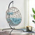 Patio Wicker Swing Egg Chair Basket Rattan Teardrop Hanging Lounge Chair with Stand and Cushions