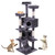 Cat Tree Cat Tower with Scratching Ball, Plush Cushion, Ladder and Condos for Indoor Cats, Gray XH