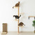 Wall-Mounted Cat Scratching Pad for Small to Large Cat, Indoor Wood Cat Tree with Hammock, Cat Scratcher Perch