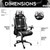 Techni Sport Ergonomic Racing Style Gaming Chair - Silver