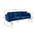 COOLMORE Velvet Sofa ;  Accent sofa .loveseat sofa with rose gold metal feet and Teal Velvet