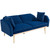 COOLMORE Velvet Sofa ;  Accent sofa .loveseat sofa with rose gold metal feet and Teal Velvet