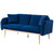 COOLMORE Velvet Sofa ;  Accent sofa .loveseat sofa with rose gold metal feet and Teal Velvet