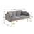 COOLMORE Velvet Sofa ;  Accent sofa .loveseat sofa with rose gold metal feet and Teal Velvet