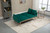 COOLMORE Velvet Sofa ;  Accent sofa .loveseat sofa with rose gold metal feet and Teal Velvet