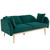 COOLMORE Velvet Sofa ;  Accent sofa .loveseat sofa with rose gold metal feet and Teal Velvet