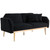 COOLMORE Velvet Sofa ;  Accent sofa .loveseat sofa with rose gold metal feet and Teal Velvet