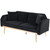 COOLMORE Velvet Sofa ;  Accent sofa .loveseat sofa with rose gold metal feet and Teal Velvet