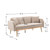 COOLMORE Velvet Sofa ;  Accent sofa .loveseat sofa with rose gold metal feet and Teal Velvet