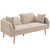 COOLMORE Velvet Sofa ;  Accent sofa .loveseat sofa with rose gold metal feet and Teal Velvet