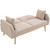 COOLMORE Velvet Sofa ;  Accent sofa .loveseat sofa with rose gold metal feet and Teal Velvet