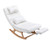 COOLMORE living room Comfortable rocking chair with Footrest/Headrest living room chair Beige