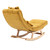 COOLMORE living room Comfortable rocking chair with Footrest/Headrest living room chair Beige