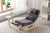 COOLMORE living room Comfortable rocking chair with Footrest/Headrest living room chair Beige