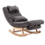 COOLMORE living room Comfortable rocking chair with Footrest/Headrest living room chair Beige