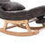 COOLMORE living room Comfortable rocking chair with Footrest/Headrest living room chair Beige