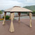 10x10 Ft Outdoor Patio Garden Gazebo Canopy;  Outdoor Shading;  Gazebo Tent With Curtains