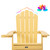 TALE Folding Adirondack Chair with Pullout Ottoman with Cup Holder;  Oversized;  Poly Lumber;   for Patio Deck Garden;  Backyard Furniture;  Easy to Install.