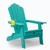 TALE Folding Adirondack Chair with Pullout Ottoman with Cup Holder;  Oversized;  Poly Lumber;   for Patio Deck Garden;  Backyard Furniture;  Easy to Install.