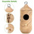 2 Packs Humming Bird Houses for Outside Wooden Hanging Bird Nest Feeder Hand Patio Garden Craft Ornament Decoration