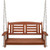 112*53*52cm 500lbs With Chain Double Wooden Swing Reddish Brown