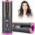 Wireless Automatic Curling Iron Rotating Ceramic Heating Hair Curler USB Rechargeable Portable Auto Hair Waver Corrugated Curling Wand Electric Curling Hair Tools