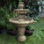 48inches Outdoor Concrete Floor Water Fountain with Submersible Electric Pump for Yard Patio Lawn Home Decor
