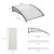 40"x 40" Outdoor Front Door Window Awning Patio Canopy Rain Cover UV Protected Eaves 