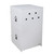 2-Tier Functional Wood Cat Washroom Litter Box Cover with Multiple Vents, a Round Entrance, Openable Door, White XH