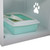 2-Tier Functional Wood Cat Washroom Litter Box Cover with Multiple Vents, a Round Entrance, Openable Door, White XH