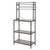 5-Tier Kitchen Bakers Rack with 10 S-Shaped Hooks; Industrial Microwave Oven Stand; Free Standing Kitchen Utility Cart Storage Shelf Organizer (Rustic Gray)