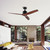 52 in. Modern Farmhouse Ceiling Fan with 3 Solid Wood Blades, DC Reversible Motor without Light
