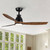 52 in. Outdoor/Indoor Integrated LED Imitation  Modern Ceiling Fan with Lights and Remote Control