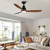 52 in. Outdoor/Indoor Integrated LED Imitation  Modern Ceiling Fan with Lights and Remote Control